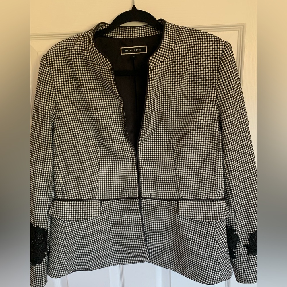 MELANIE LYNE Black and White Women's Jacket (US 10)